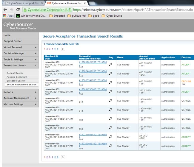 failed transaction with details